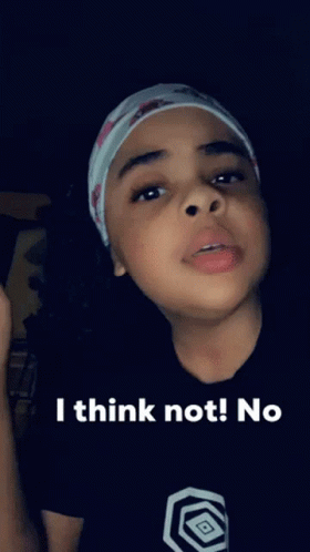 Girl With Eyes Closed Says I Think Not GIF