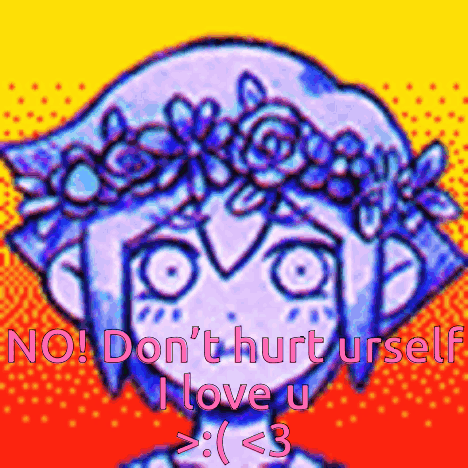 Girl With Flower Crown No Don't Hurt Yourself GIF