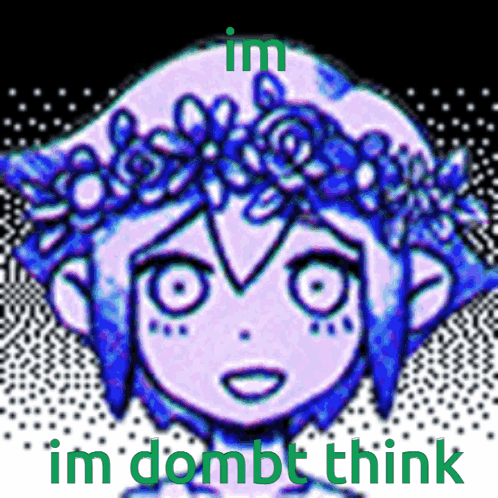 Girl With Flower Crown Saying Im Dumbt Think GIF