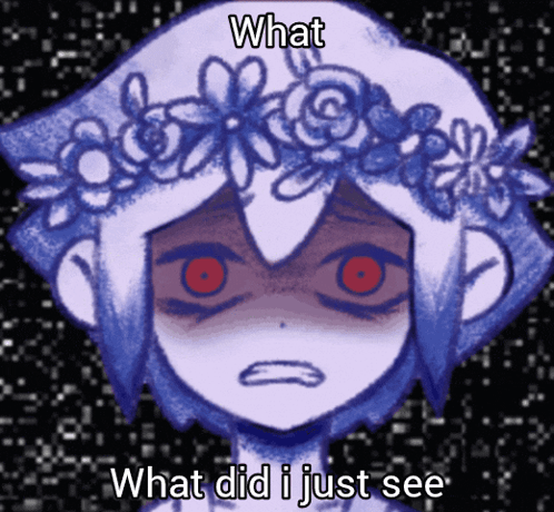 Girl with Flower Crown Saying What Did I Just See