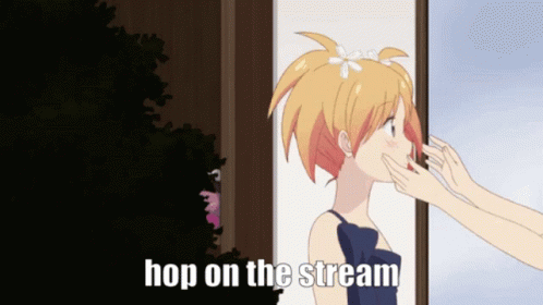 Girl With Flower in Hair Hop on Stream