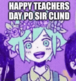 Girl With Flowers In Hair Happy Teachers Day GIF