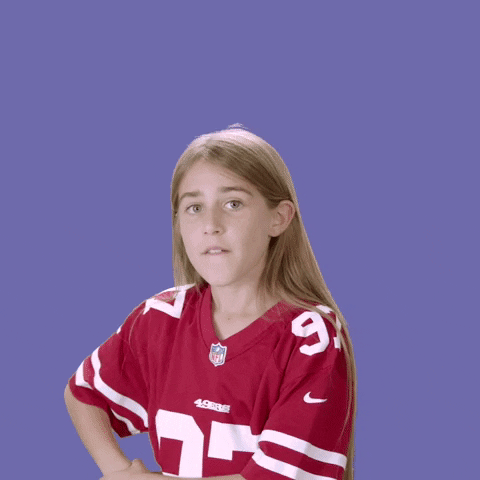 Girl With Football Shirt Play Like A Champion GIF