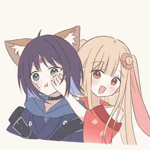 Girl With Fox Ear and Girl With Bunny Ear