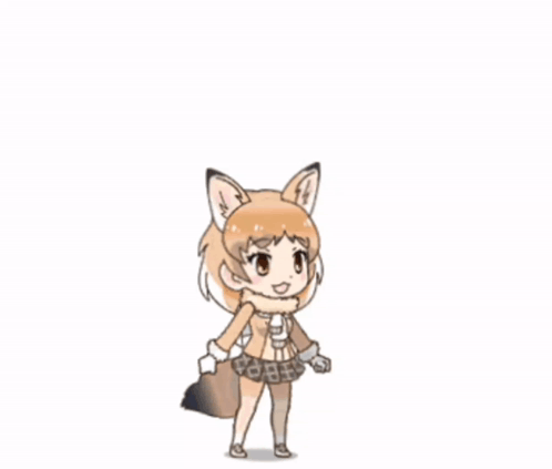 Girl with Fox Head Cartoon