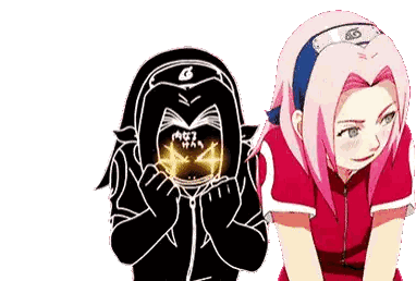Girl with G on Head Next to Pink-Haired Girl