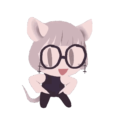 Girl with Glasses and Black Bodysuit
