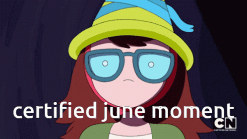Girl With Glasses and Hat Certified June Moment Cn