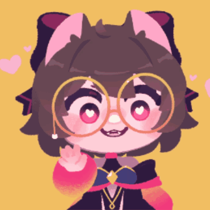 Girl with Glasses and Hearts