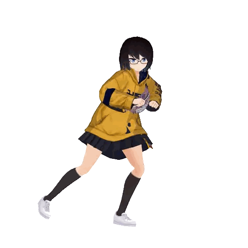 Girl with Glasses and Yellow Tokyo Ghoul Hoodie