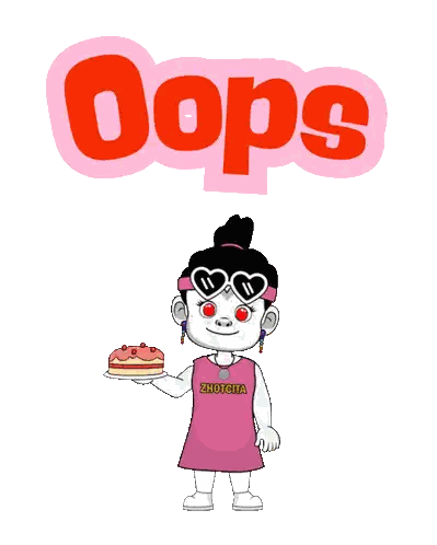 Girl with Glasses Saying Oops