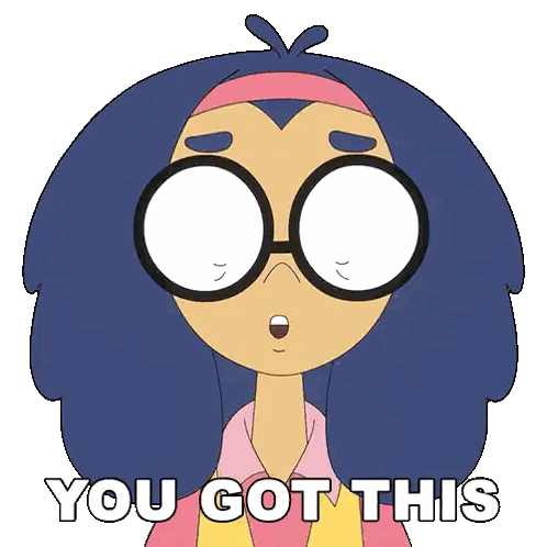 Girl with Glasses Saying You Got This