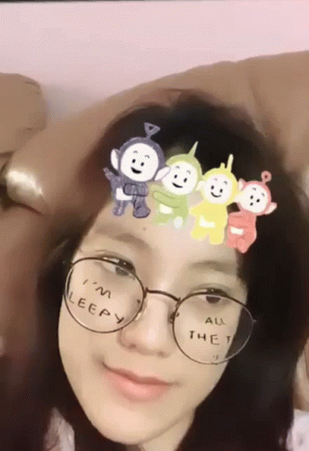 Girl With Glasses Sticker I'm Leery All The Time
