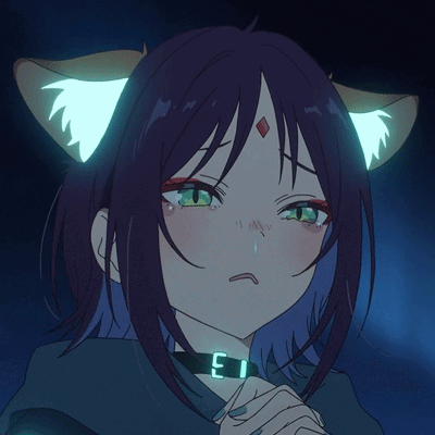 Girl with Glowing Ears and E Choker