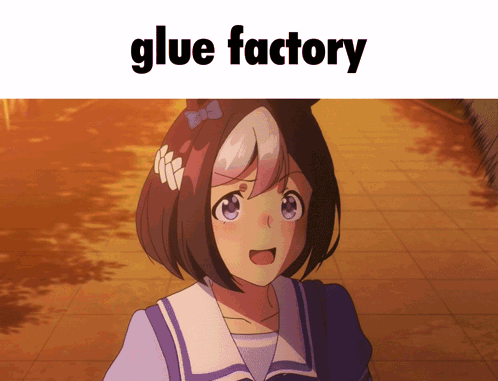 Girl With Glue Factory Text GIF