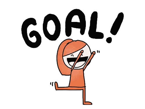 Girl with Goal Text
