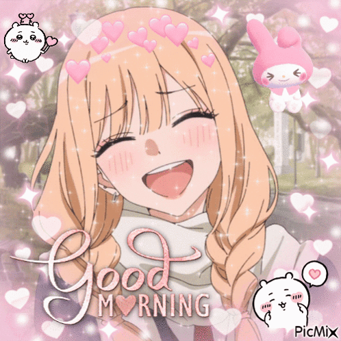 Girl With Good Morning Text