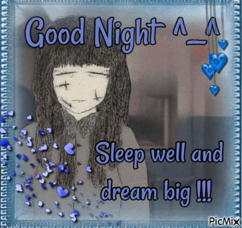 Girl with Good Night Sleep Well Dream Big
