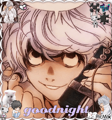 Girl with Goodnight Text