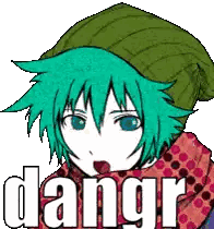 Girl with Green Hair and Beanie