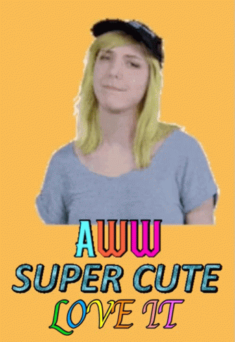 Girl With Green Hair Saying Aww Super Cute Love It