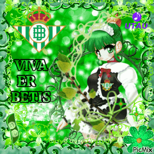 Girl With Green Hair Saying Viva Er Betis
