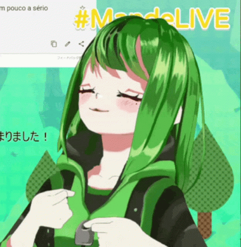 Girl With Green Hair Smiling #Mandelive GIF