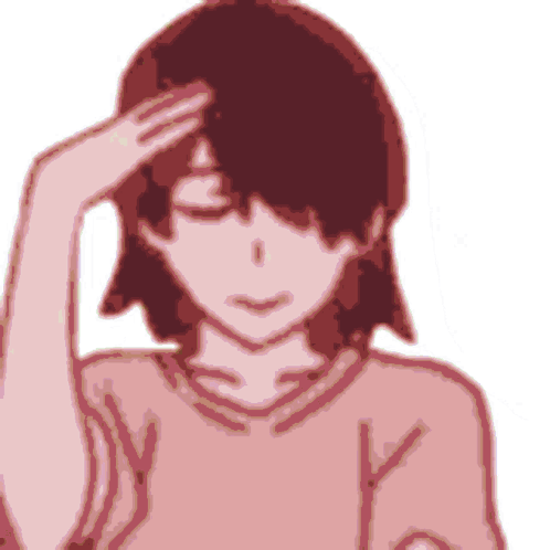 Girl with Hand on Head