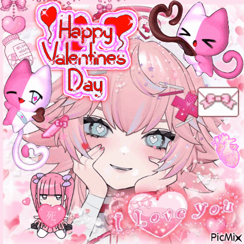 Girl With Happy Valentine's Day