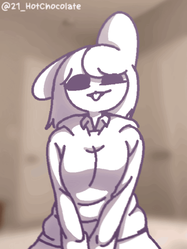 Girl With Hashtag Hot Chocolate GIF