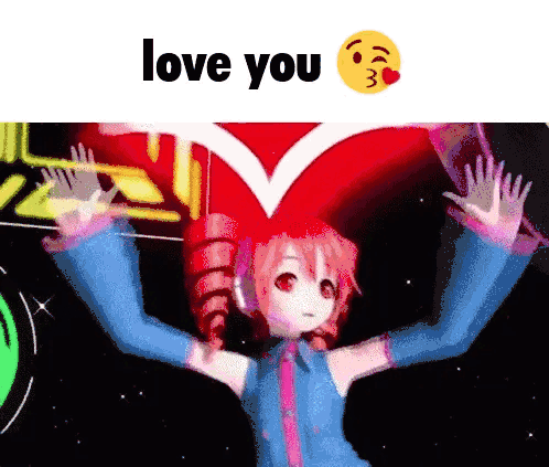 Girl With Heart Saying Love You