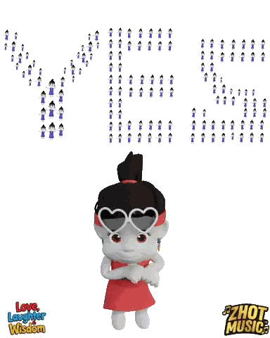 Girl With Heart Sunglasses and Red Dress