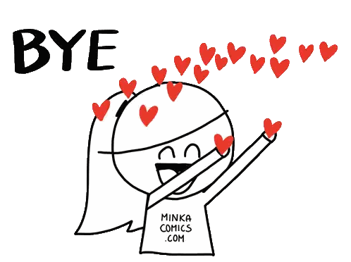 Girl With Hearts Eyes Bye