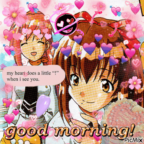 Girl With Hearts Saying My Heart Does a Little When I See You