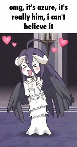 Girl With Horns And Wings Saying OMG It's Azure GIF