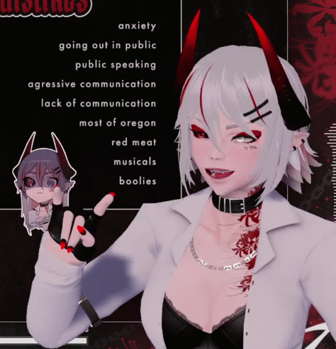 Girl with Horns Anxiety Public Speaking Aggressive Communication