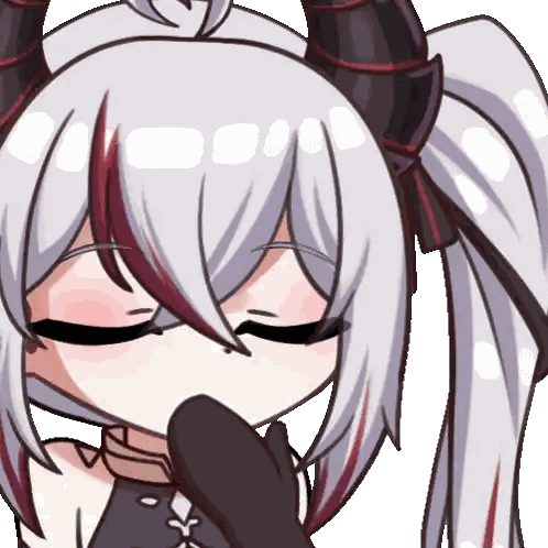 Girl with Horns Covering Face