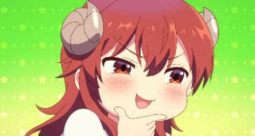 Girl With Horns Making Face GIF