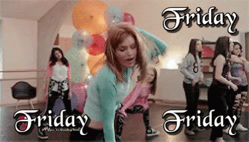 Girl with Horns Saying Happy Friday