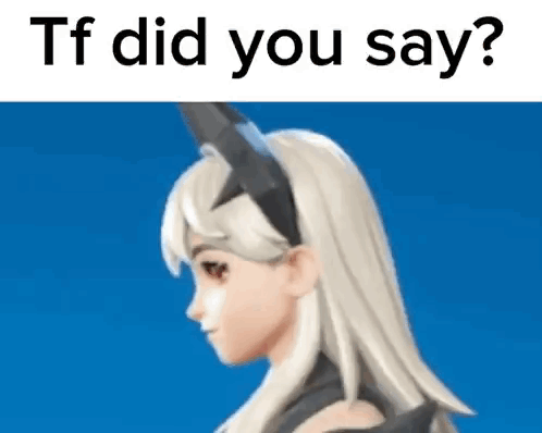 Girl with Horns Saying Tf Did You Say