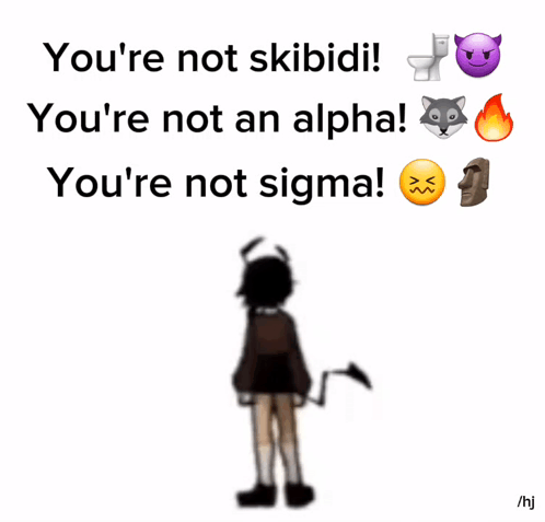 Girl With Horns Saying You're Not Skibidi GIF