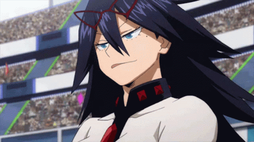 Girl With Long Black Hair And Glasses GIF