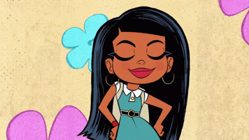 Girl with Long Black Hair