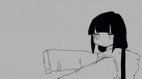 Girl with Long Black Hair