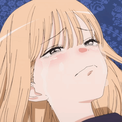 Girl with Long Blonde Hair Crying