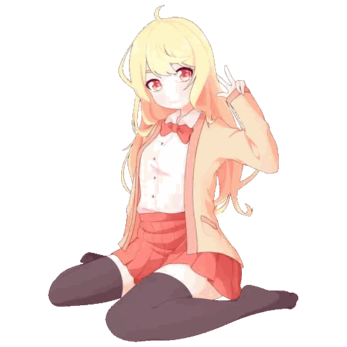 Girl with Long Blonde Hair Sitting