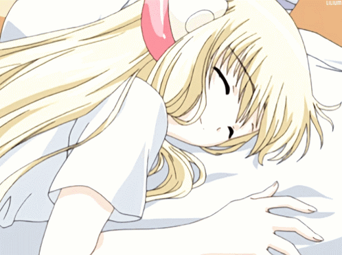 Girl With Long Blonde Hair Sleeping GIF