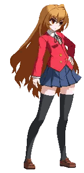 Girl with Long Brown Hair Pixel Art