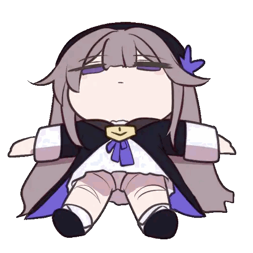 Girl with Long Hair and Purple Bow