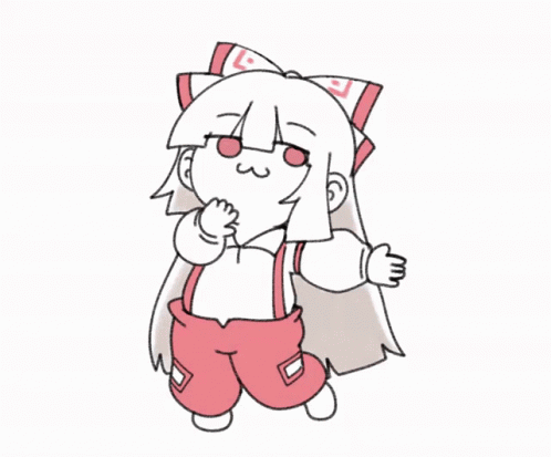 Girl With Long Hair and Red Pants Giving Middle Finger